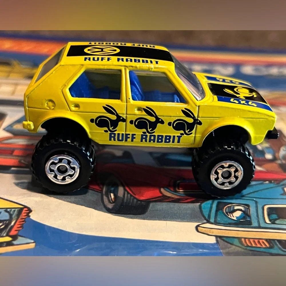 Vintage 1981 Matchbox Romping Rabbit 4x4 VW Ruff Rabbit Yellow England Lesney - Picture 5 of 8